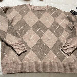 Argyle Pattern Womens Sweater
